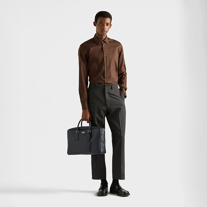 prada saffiano leather large business briefcase bag